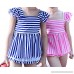 Oushiny Girls' Cute Striped Swimsuit Kids' 3-Piece Swimwear 2 Colors For 1-8 Pink B072ZYJTHJ